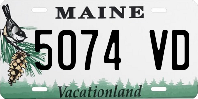 ME license plate 5074VD