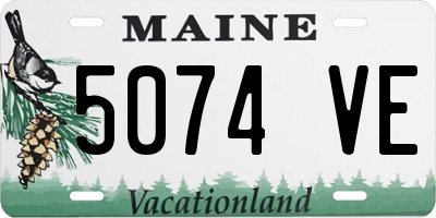 ME license plate 5074VE