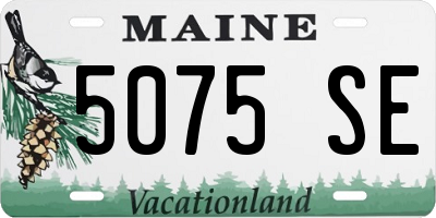 ME license plate 5075SE