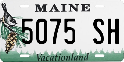 ME license plate 5075SH