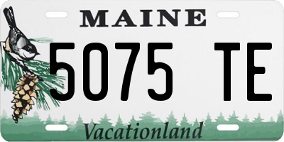 ME license plate 5075TE