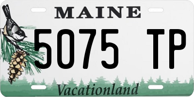 ME license plate 5075TP