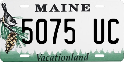 ME license plate 5075UC