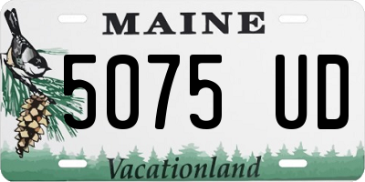 ME license plate 5075UD