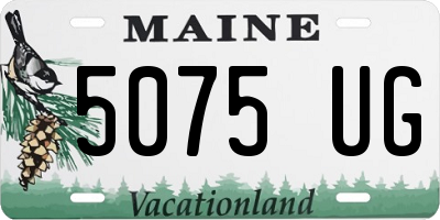 ME license plate 5075UG