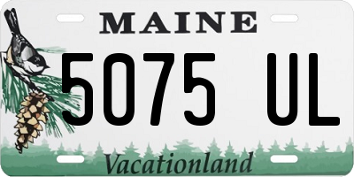 ME license plate 5075UL