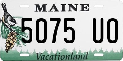 ME license plate 5075UO