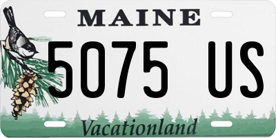 ME license plate 5075US