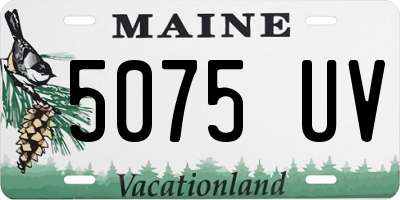 ME license plate 5075UV