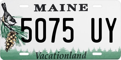 ME license plate 5075UY