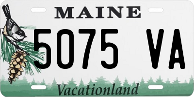 ME license plate 5075VA
