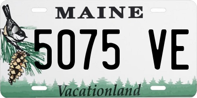 ME license plate 5075VE