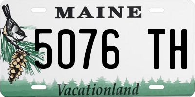 ME license plate 5076TH
