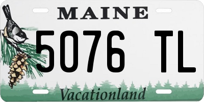 ME license plate 5076TL