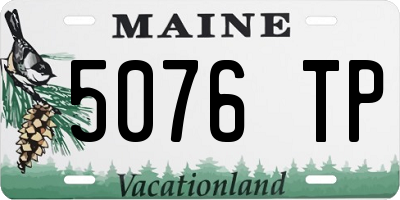 ME license plate 5076TP