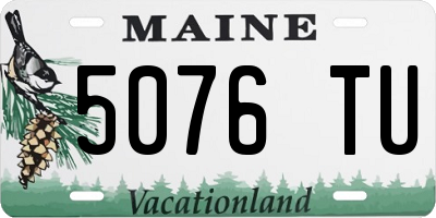 ME license plate 5076TU