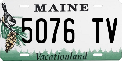 ME license plate 5076TV