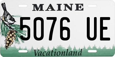 ME license plate 5076UE