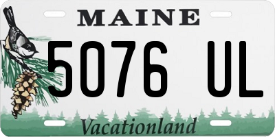 ME license plate 5076UL