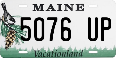 ME license plate 5076UP