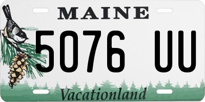 ME license plate 5076UU