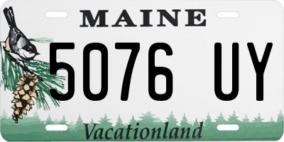 ME license plate 5076UY