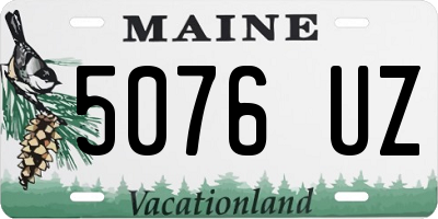 ME license plate 5076UZ