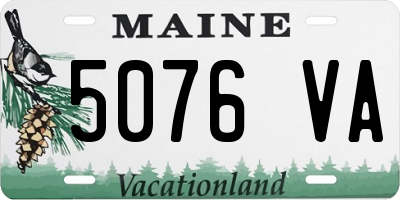 ME license plate 5076VA