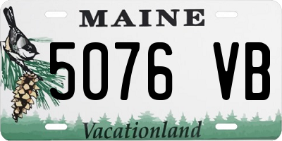 ME license plate 5076VB