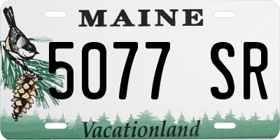 ME license plate 5077SR