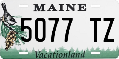 ME license plate 5077TZ