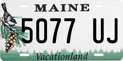 ME license plate 5077UJ