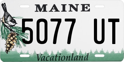 ME license plate 5077UT