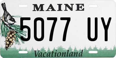 ME license plate 5077UY