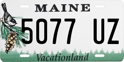 ME license plate 5077UZ