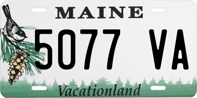 ME license plate 5077VA