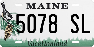 ME license plate 5078SL