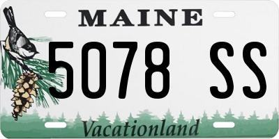 ME license plate 5078SS