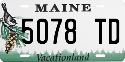 ME license plate 5078TD