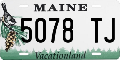 ME license plate 5078TJ