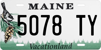 ME license plate 5078TY