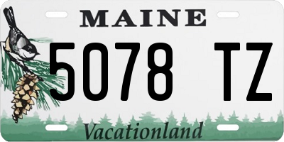 ME license plate 5078TZ