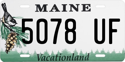 ME license plate 5078UF