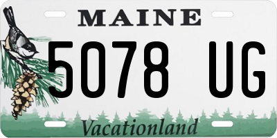 ME license plate 5078UG