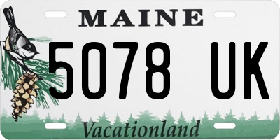 ME license plate 5078UK