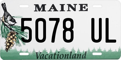 ME license plate 5078UL