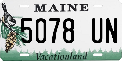 ME license plate 5078UN