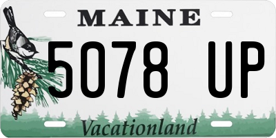 ME license plate 5078UP