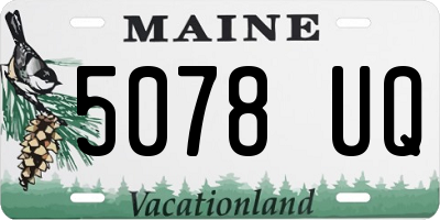 ME license plate 5078UQ