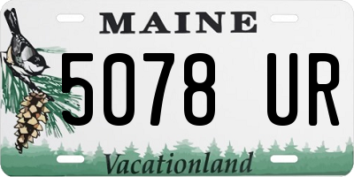 ME license plate 5078UR